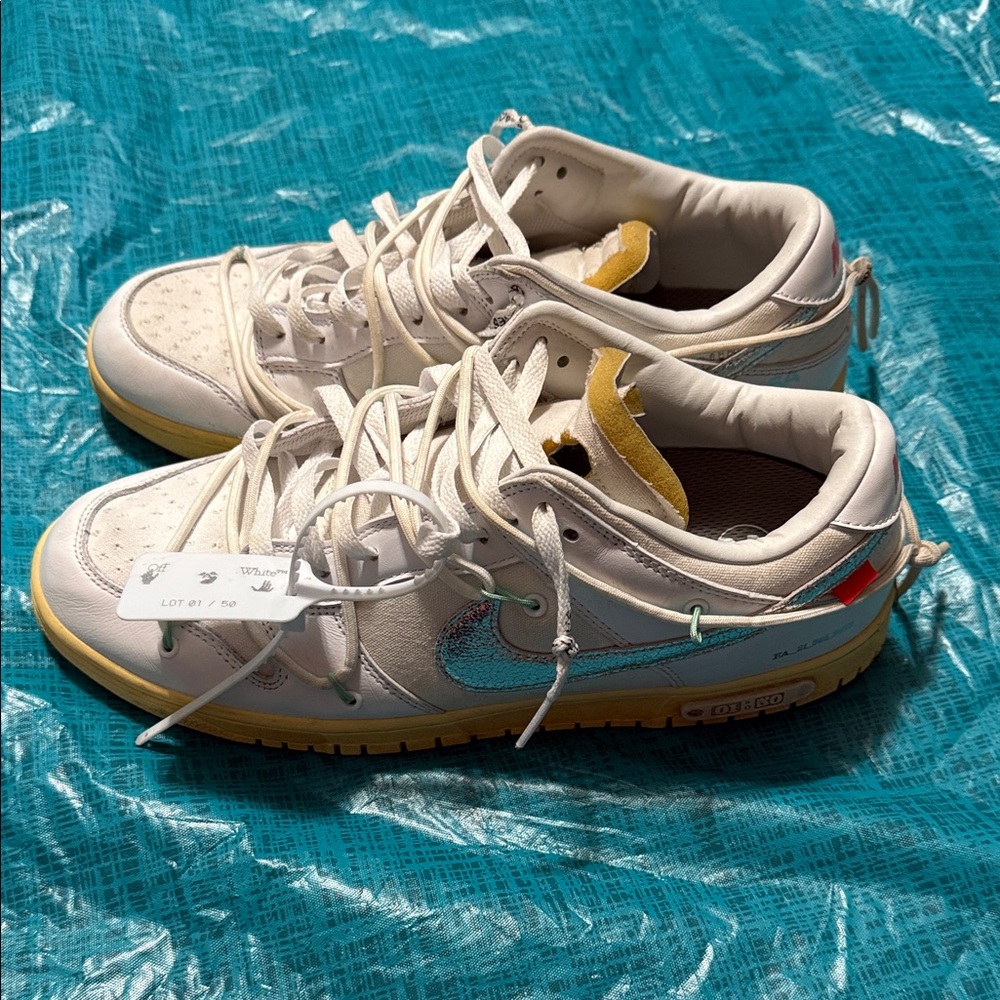 Nike Off-White Cream and silver Sneakers